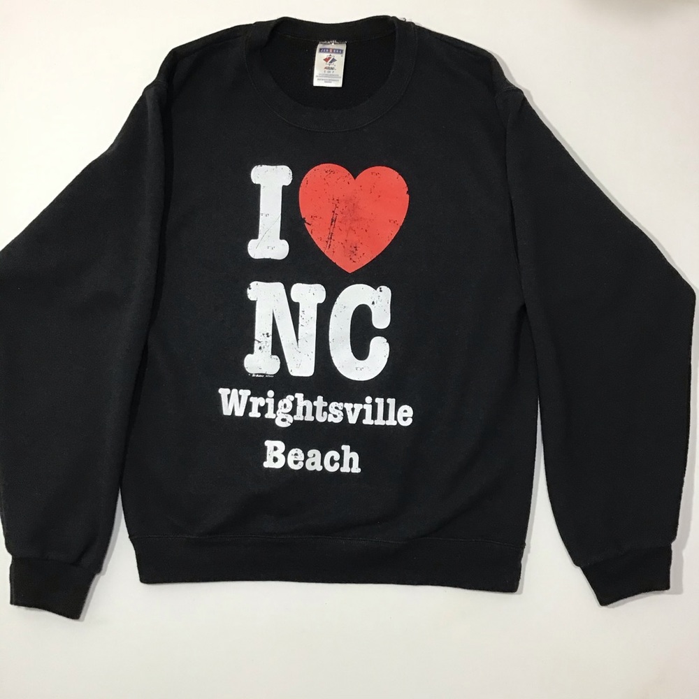 I Love NC Wrightsville Beach Sweatshirt S